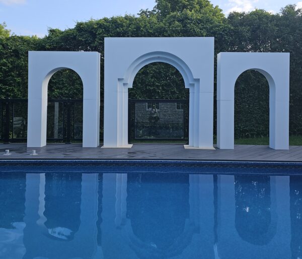 Set of 3 Wood Arches - Size: 8x8, (2) 7ft x5ft