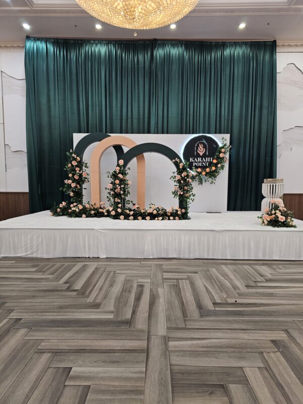 White Velvet stage cover Size10x20