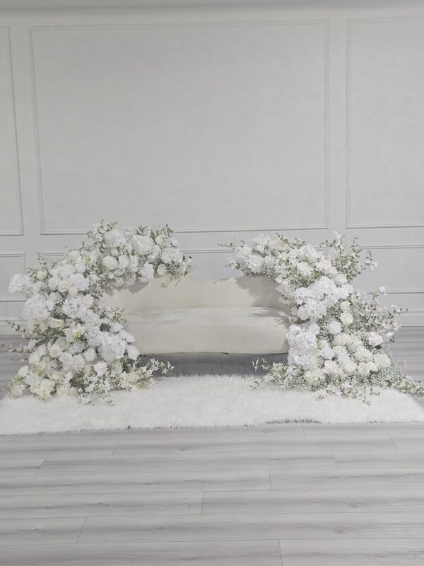 6ft and 3 ft Pre-Made Baby's Breath, Orchids, Hydrangeas Arrangements