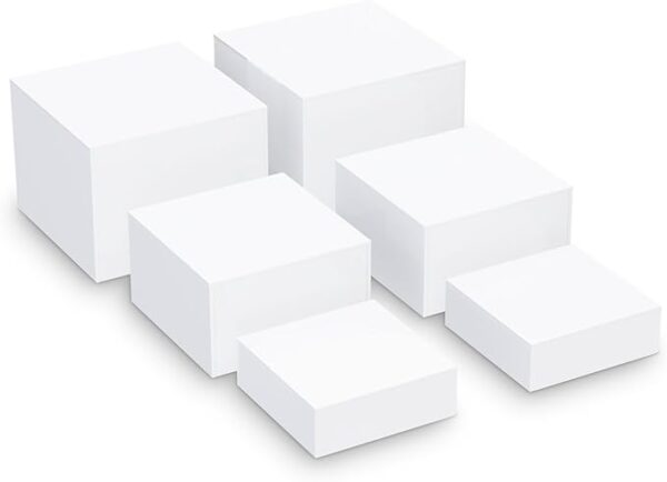 Arylic Food Risers in White ( Set of 12 )