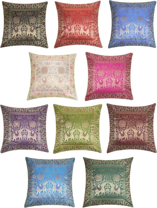 Decorative Pillows and Umbrellas Each