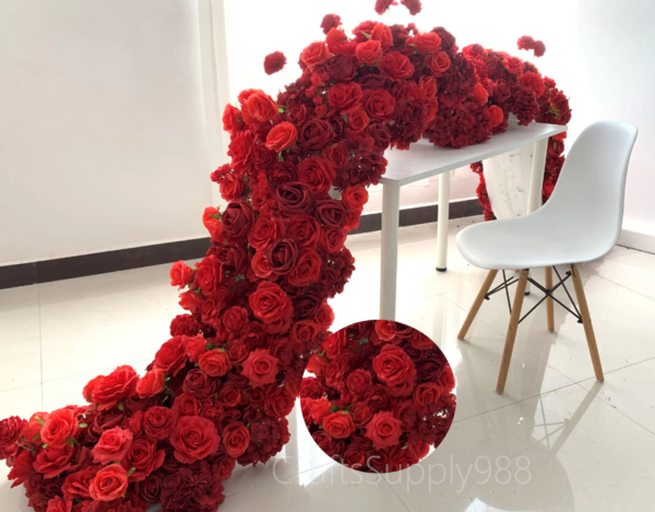 6ft Pre-Made Red Arrangement
